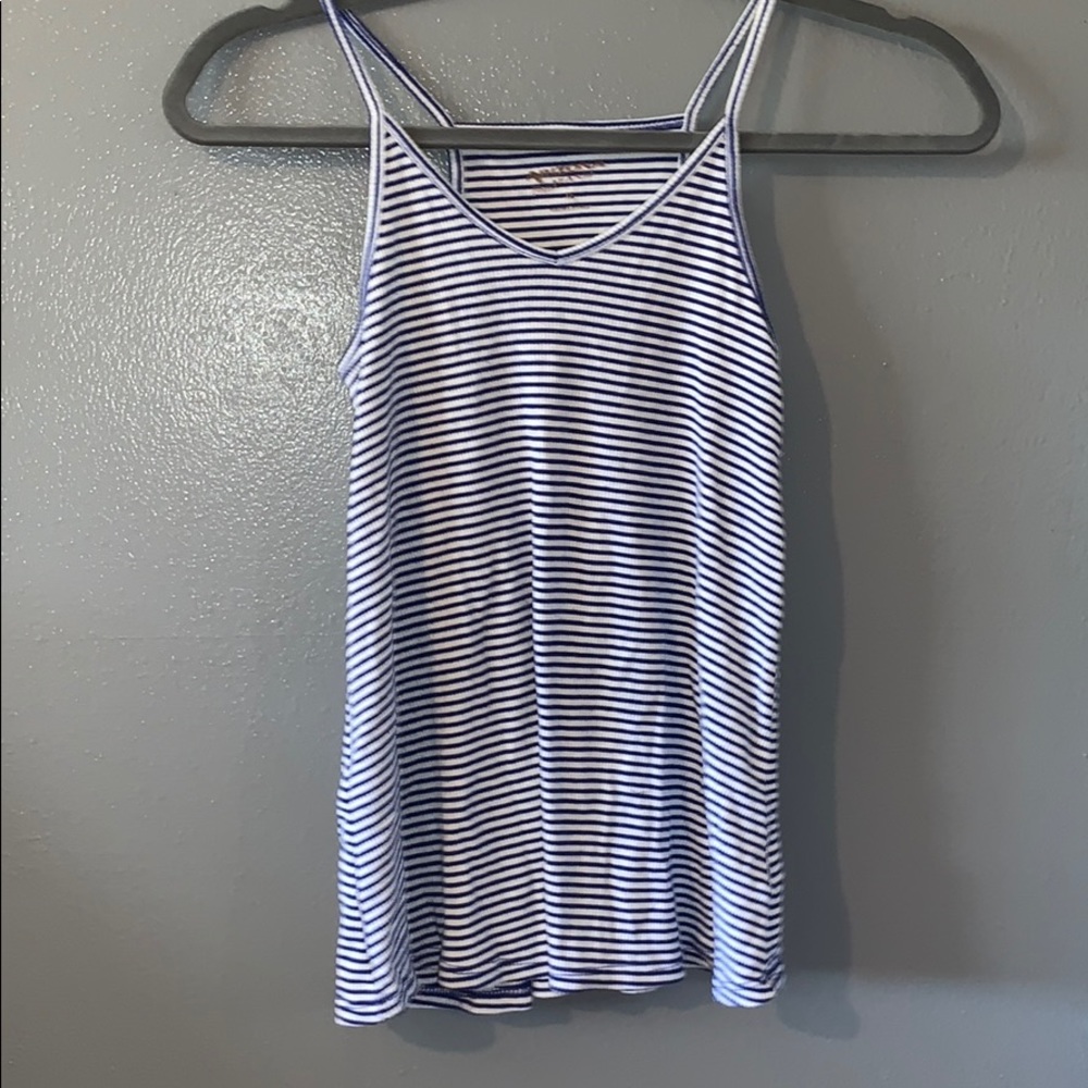 Arizona Jeans blue and white stripped tank top